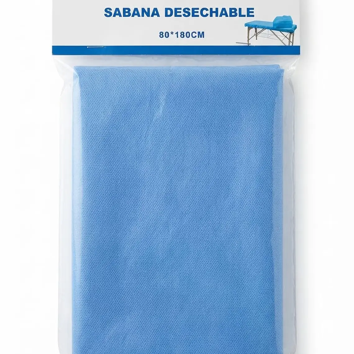 SABANA DESECHABLE AZUL 80X180CM 1