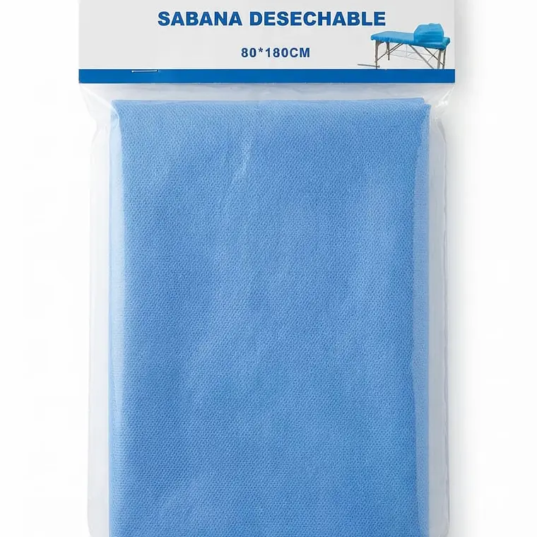SABANA DESECHABLE AZUL 80X180CM 1