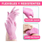GUANTES NITRILO ROSADO  - Miniatura 2