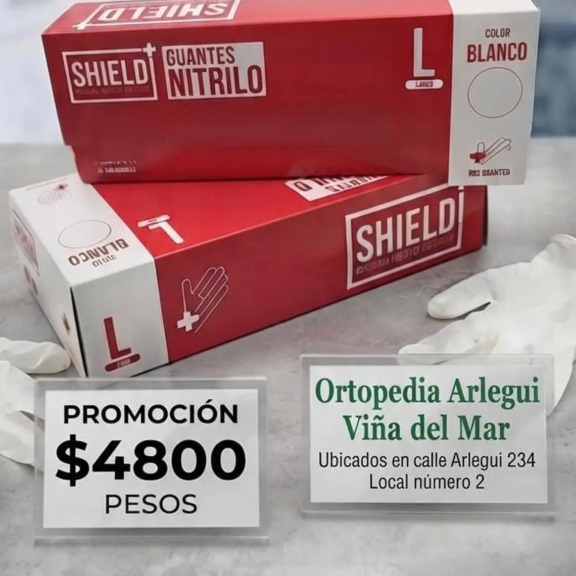 GUANTES NITRILO BLANCO - TALLA L 1