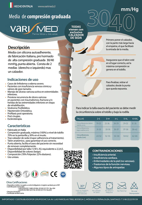 MEDIA LIGA 30/40 DENIER 280 TALLA 3 BEIGE PUNTA ABIERTA