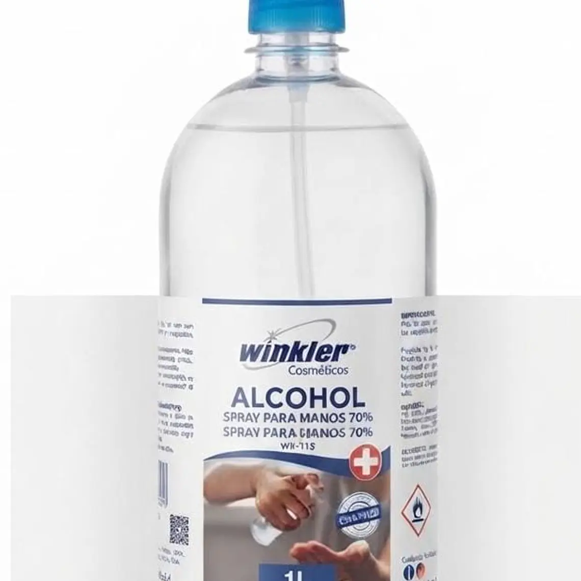 ALCOHOL SPRAY PARA MANOS 70% 1LITRO CON GATILLO - WINKLER 2