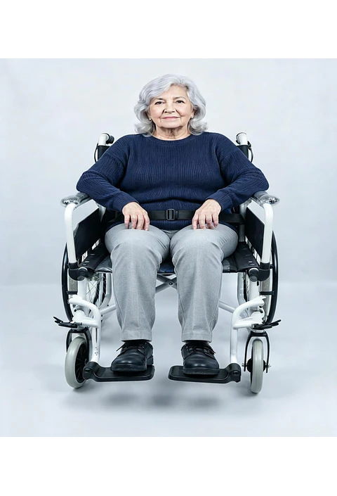 SILLA DE RUEDAS CROMADA PLEGABLE