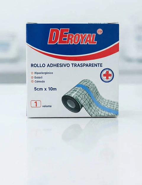 ROLLO ADHESIVO IMPERMEABLE 5CM X 10M - DEROYAL 