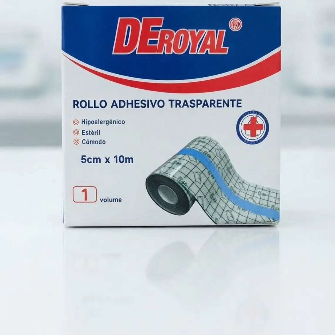 ROLLO ADHESIVO IMPERMEABLE 5CM X 10M - DEROYAL  1