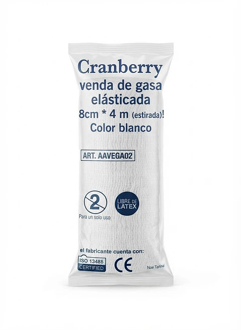 VENDA GASA ELASTICADA 8CM X 4M -  BLANCA POR UNIDAD
