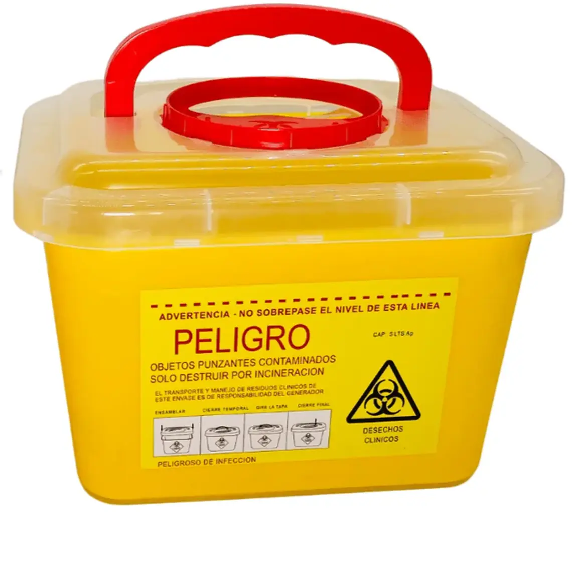CAJA CONTENEDOR DESECHOS CUADRADA 1 LITRO 1
