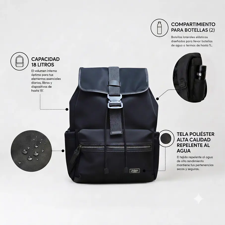 MOCHILA ORUND JESKAI MUJER (repelente al agua) ENVÍO GRATIS. 1