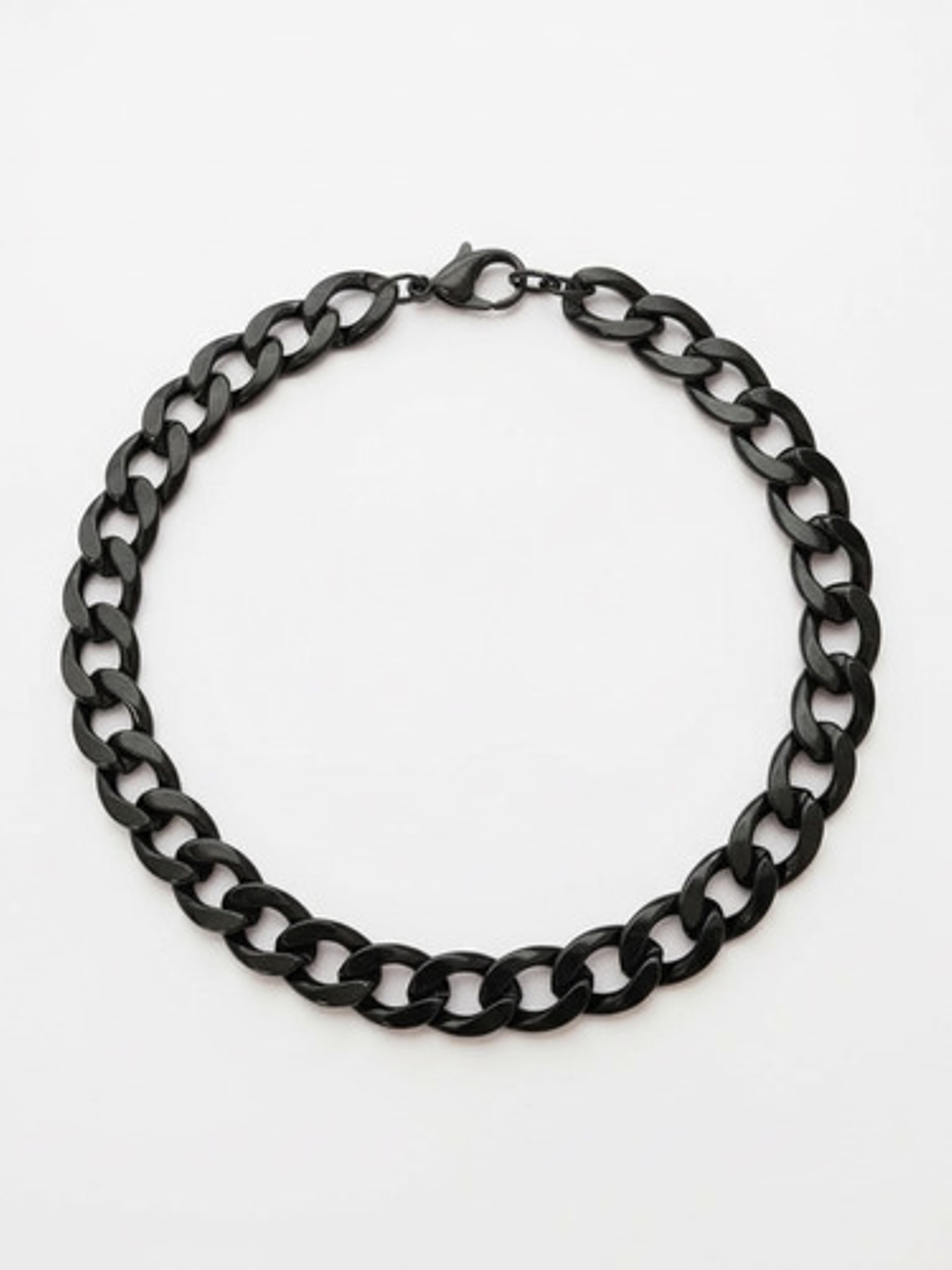 Pulsera Esclava Eslabon Cubano Acero Inoxidable Orvia Negro 4