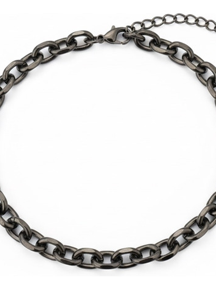 Pulsera Grumet Redondo Negra Hombre Acero Inoxidable Orvia 1