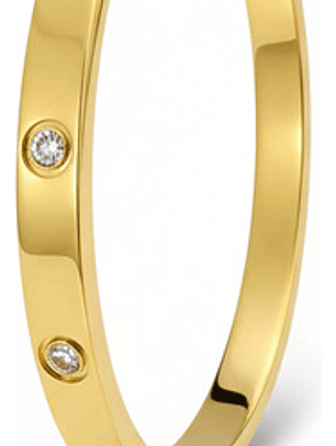 Pulsera Rígida Con Cristales Oro 18k Orvia