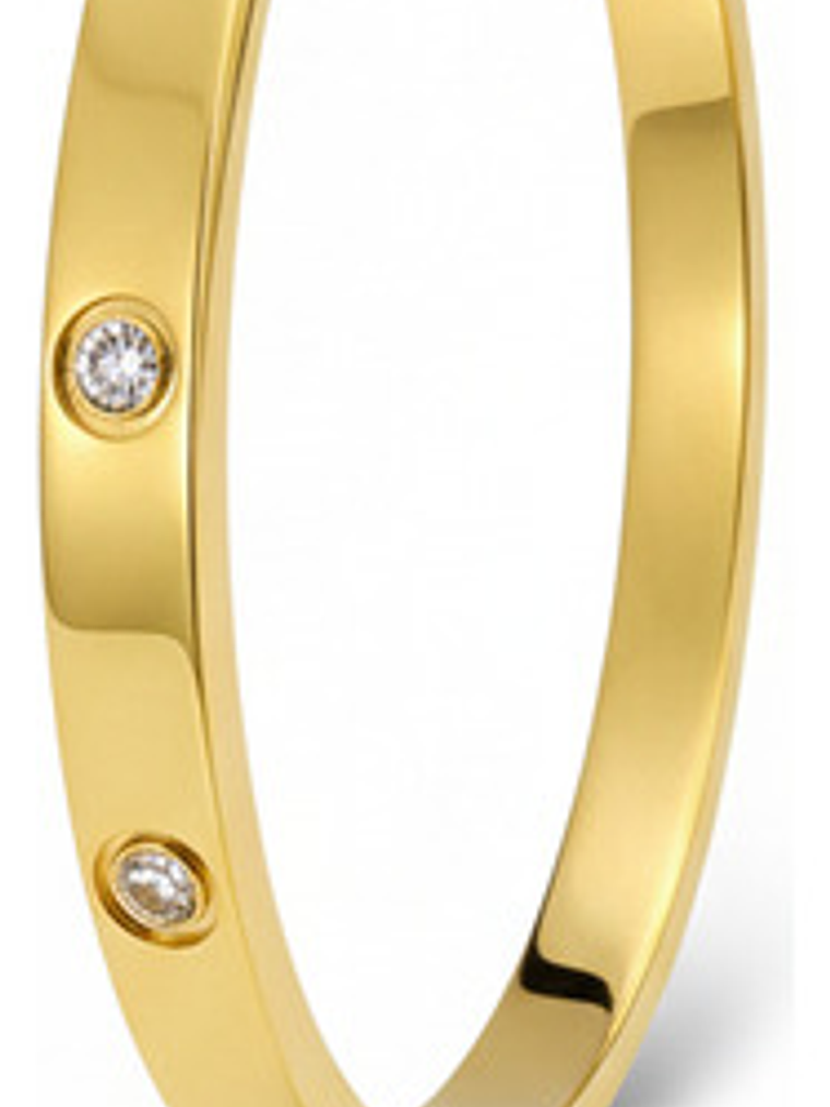 Pulsera Rígida Con Cristales Oro 18k Orvia 1