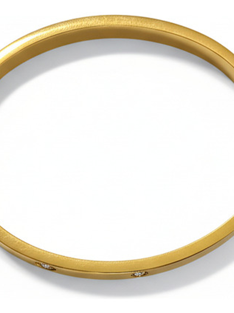 Pulsera Rígida Con Cristales Oro 18k Orvia 2