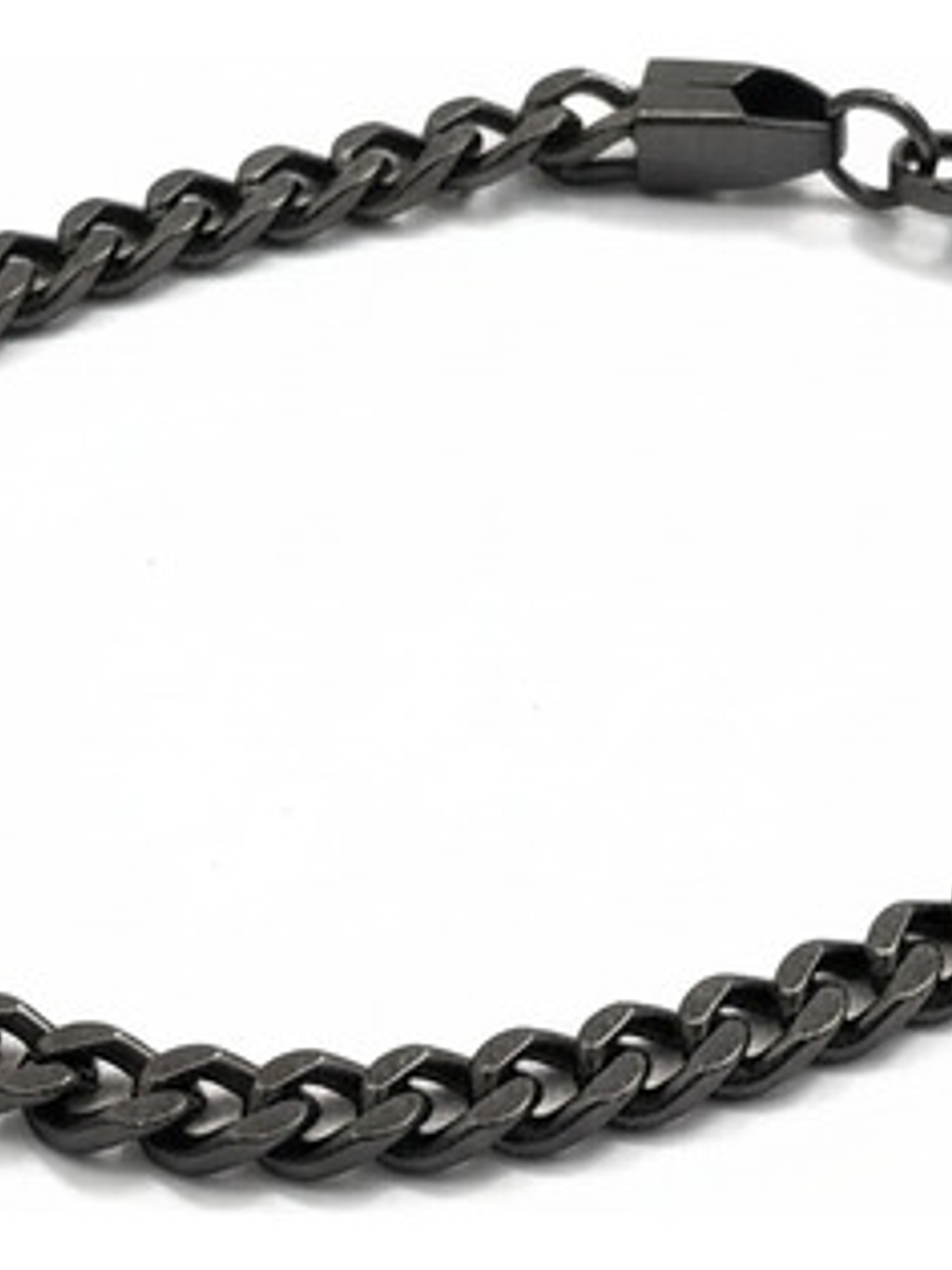 Pulsera Negra De Hombre Tejido Franco Acero Inoxidable Orvia 3