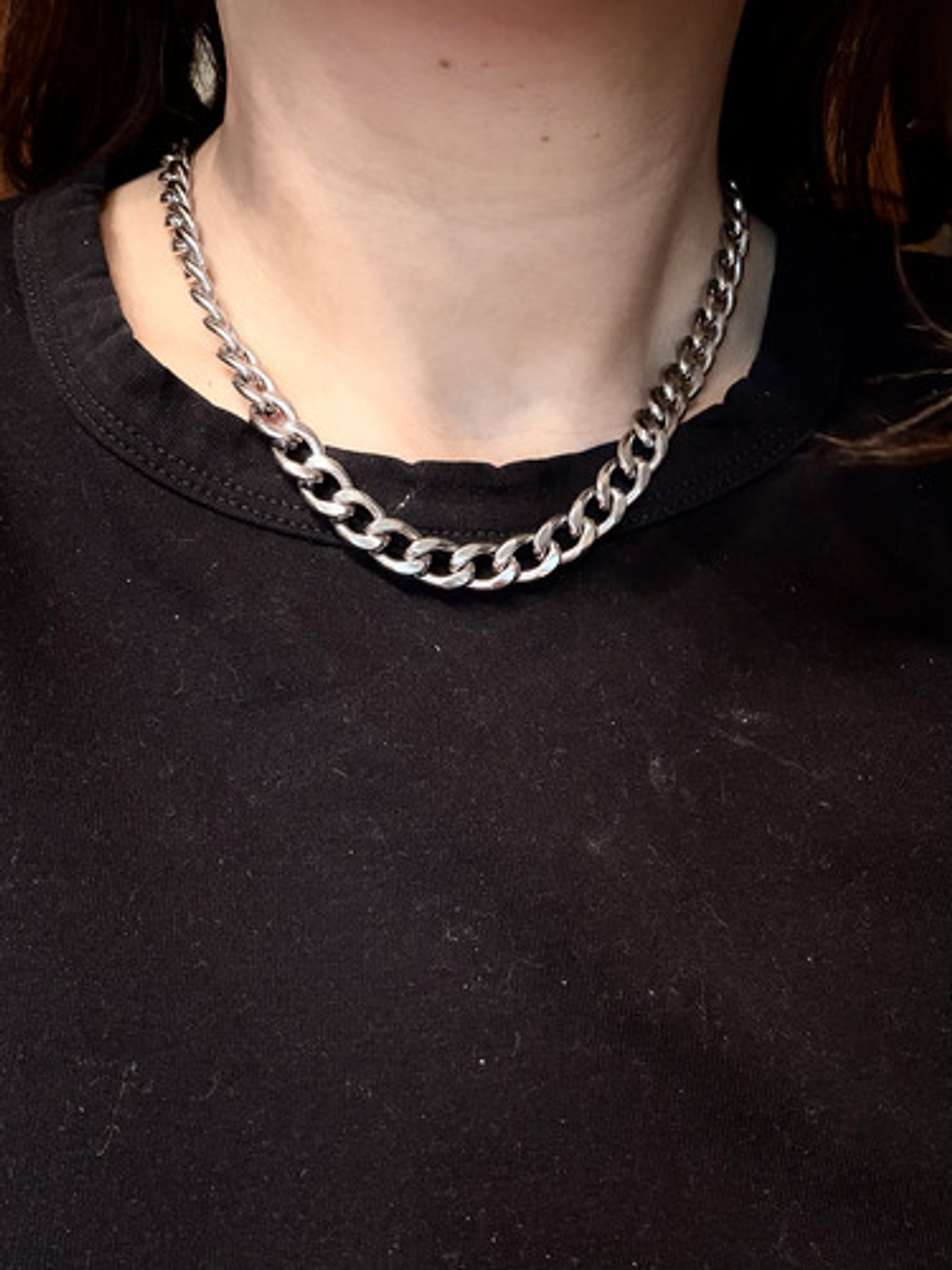 Collar Grumet De Mujer Tejido Cubano Acero Inoxidable Orvia 2