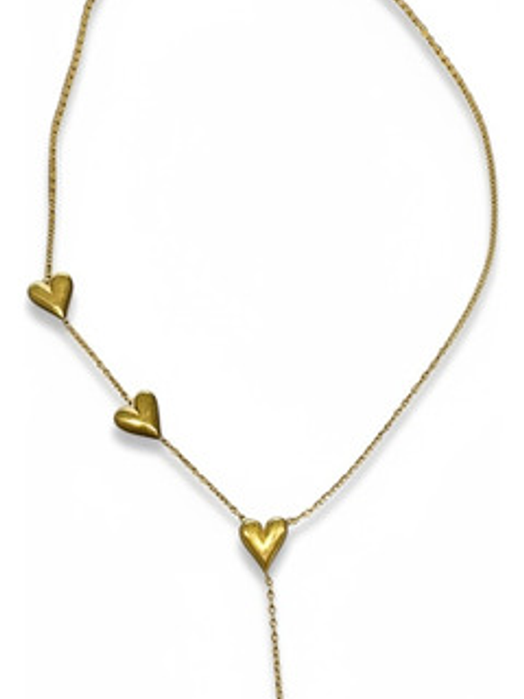 Collar Y Pulsera Corazon Oro18 Acero Inoxidable Regalo Orvia 6