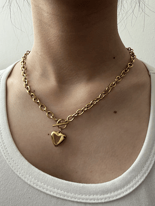 Set Collar Y Pulsera Corazon Oro 18k Para Regalo Orvia