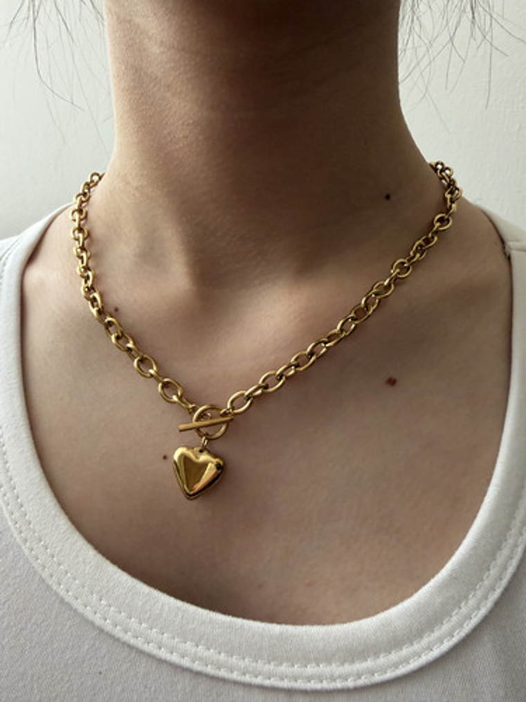 Set Collar Y Pulsera Corazon Oro 18k Para Regalo Orvia 2