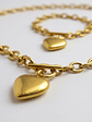 Set Collar Y Pulsera Corazon Oro 18k Para Regalo Orvia - Miniatura 9