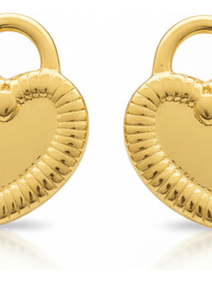 Aros Zarcillo Acero Inoxidable Oro 18k Hipoalergénicos Orvia