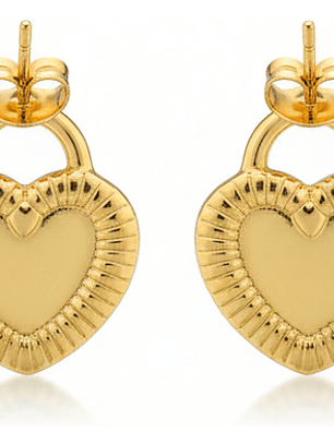 Aros Zarcillo Acero Inoxidable Oro 18k Hipoalergénicos Orvia