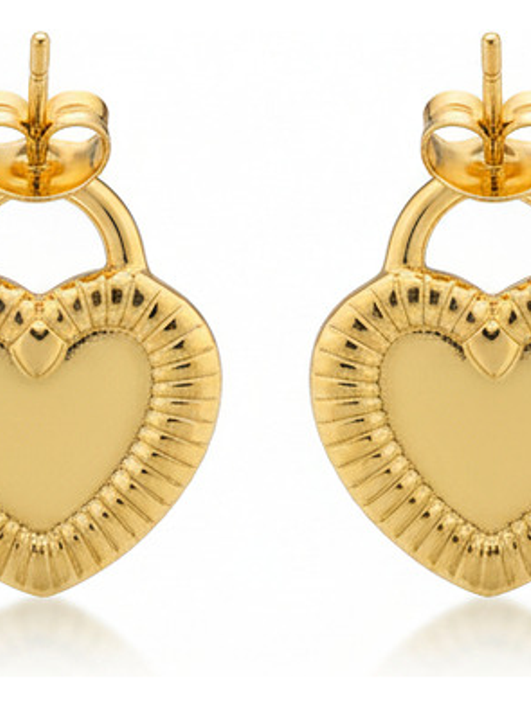 Aros Zarcillo Acero Inoxidable Oro 18k Hipoalergénicos Orvia 2