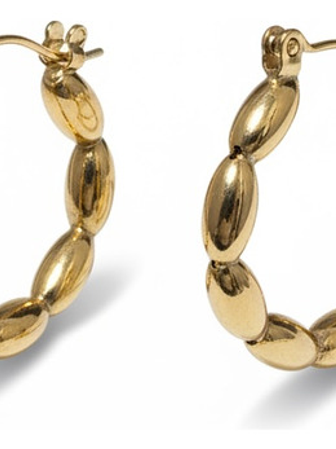 Aros Argollas De Acero Inoxidable Chapado En Oro 18k Orvia 1
