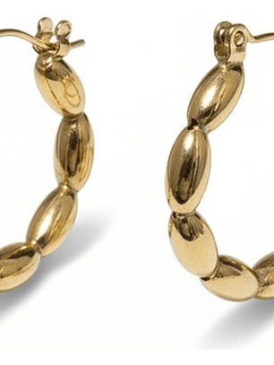 Aros Argollas De Acero Inoxidable Chapado En Oro 18k Orvia