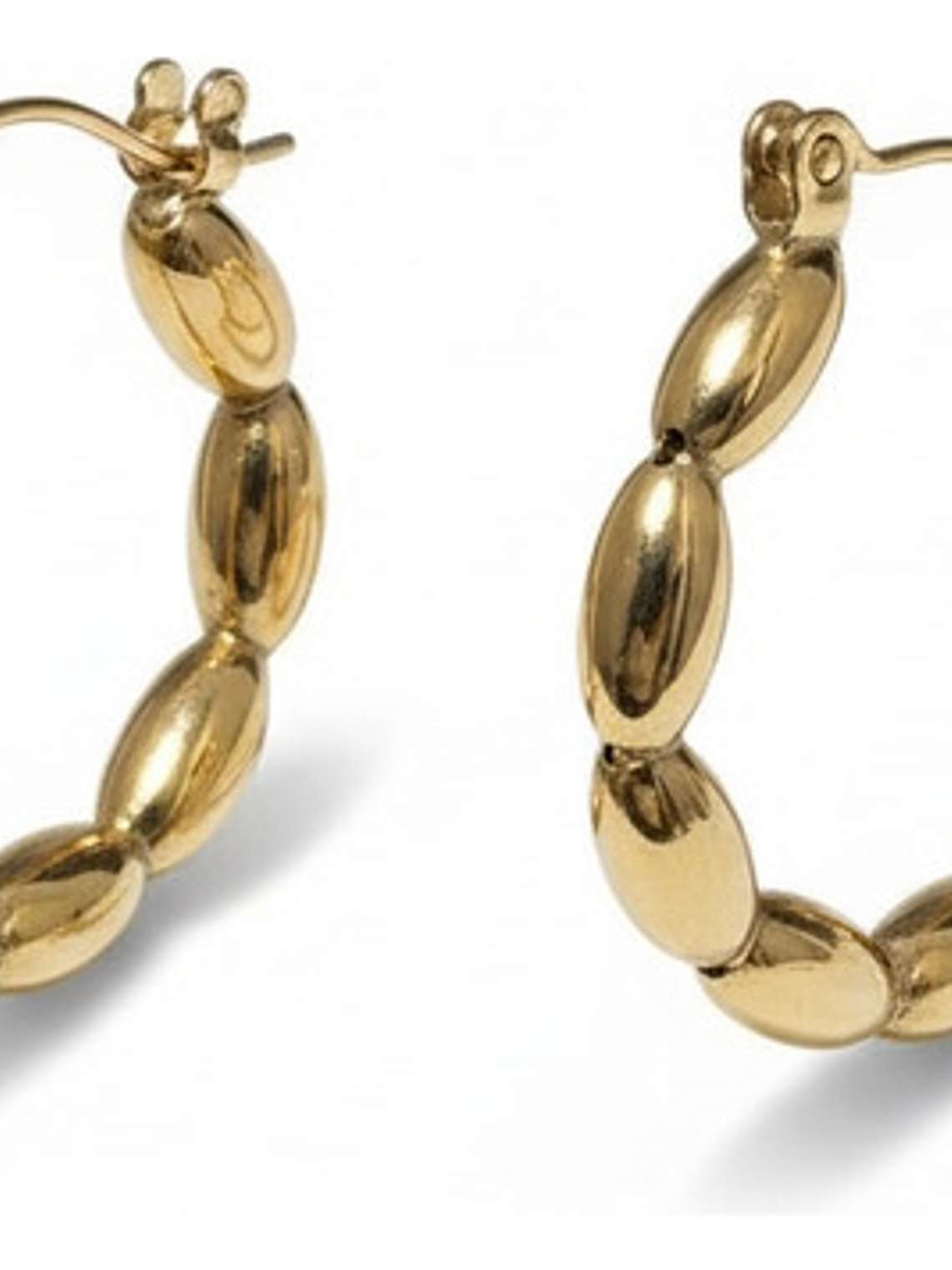 Aros Argollas De Acero Inoxidable Chapado En Oro 18k Orvia 3