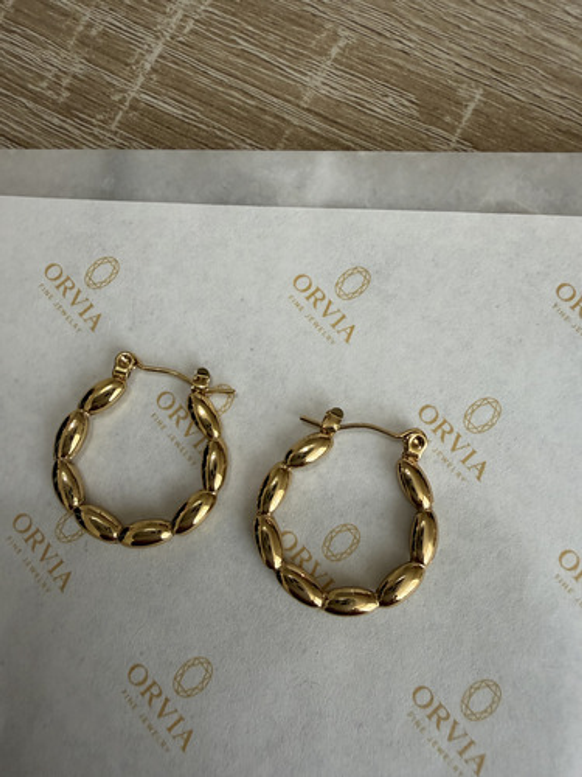 Aros Argollas De Acero Inoxidable Chapado En Oro 18k Orvia 4