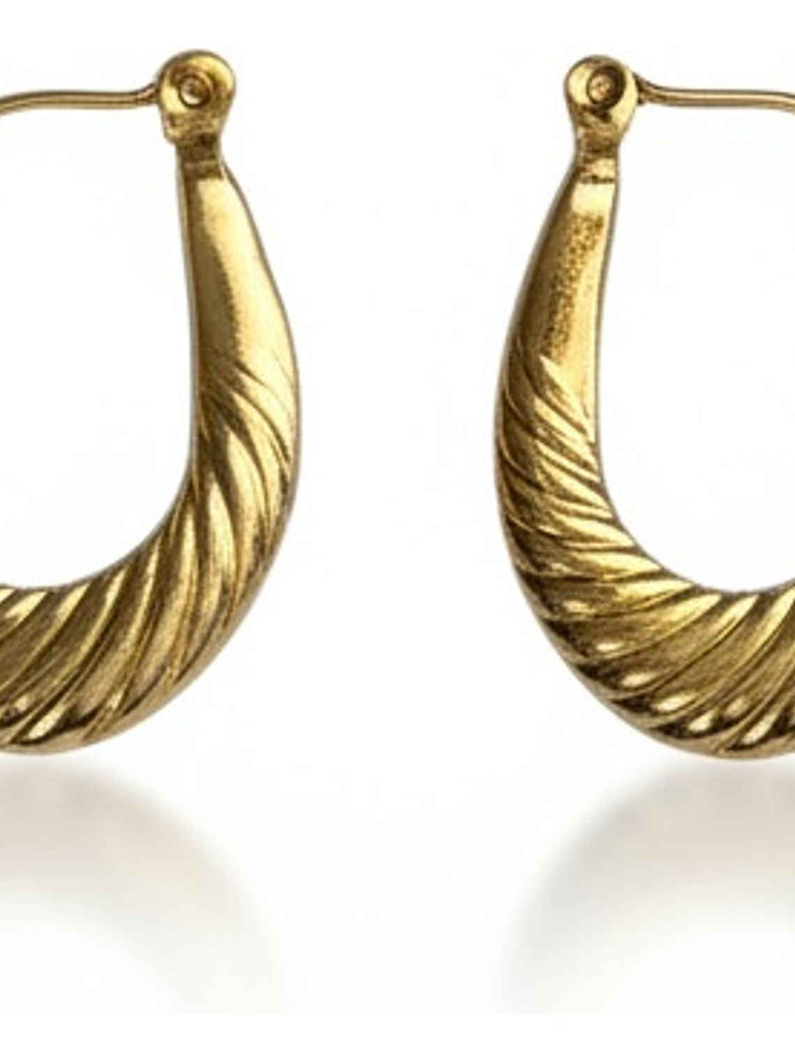 Aros Argollas De Acero Inoxidable Chapado En Oro 18k Orvia 6