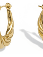 Aros Argollas De Acero Inoxidable Chapado En Oro 18k Orvia - Miniatura 10