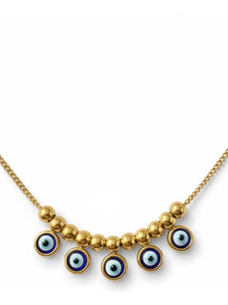 Collar Y Pulsera Ojo Turco Amuleto Protección Regalo Orvia 3