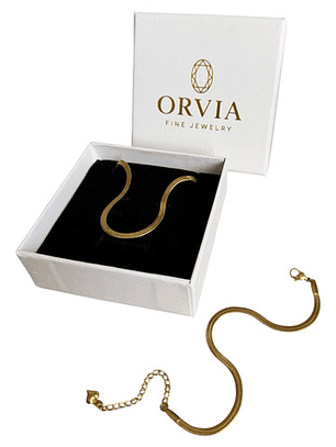 Gargantilla Choker + Pulsera Acero Y Oro 18k Serpiente Orvia