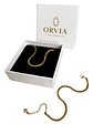 Gargantilla Choker + Pulsera Acero Y Oro 18k Serpiente Orvia - Miniatura 1