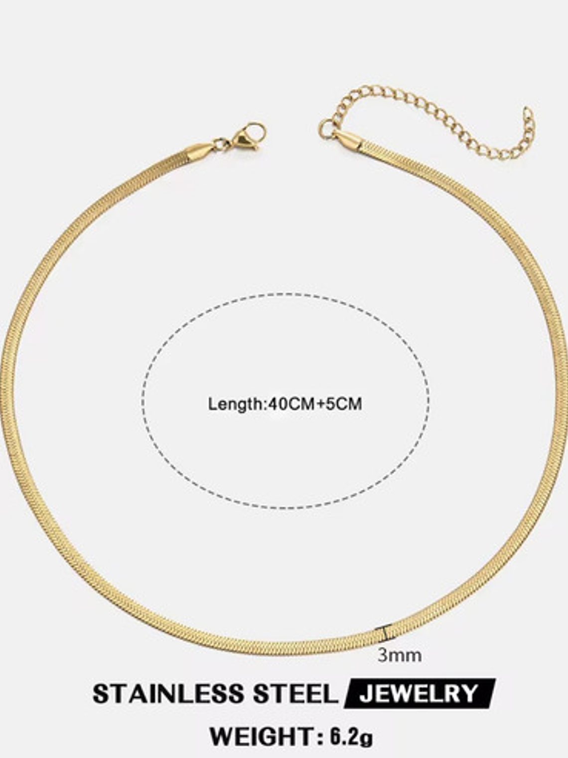 Gargantilla Choker + Pulsera Acero Y Oro 18k Serpiente Orvia 4