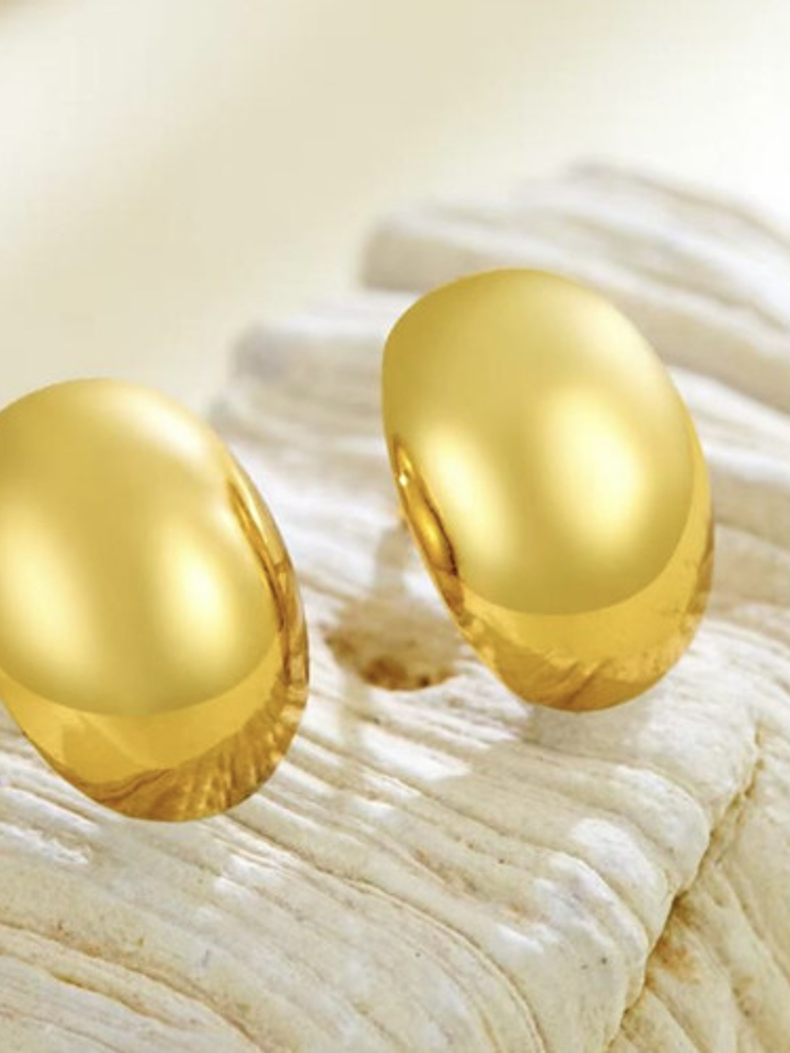 Aros Zarcillos De Acero Inoxidable Chapado En Oro 18k Orvia 3