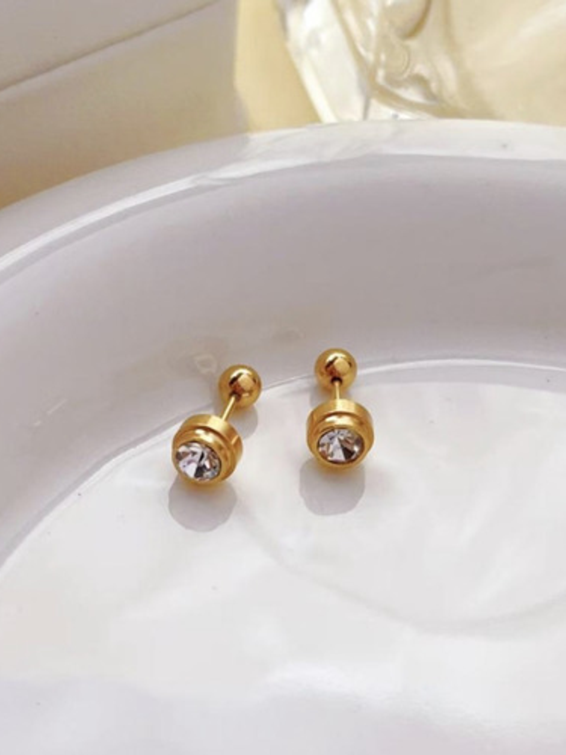 Aros Zarcillos De Acero Inoxidable Chapado En Oro 18k Orvia 9