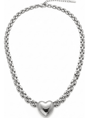 Collar Y Pulsera Corazon Acero Inoxidable Set Regalo Orvia