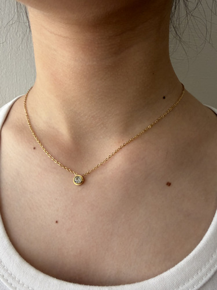 Collar Y Aros Con Cristales Punto De Luz Set De Regalo Orvia 5