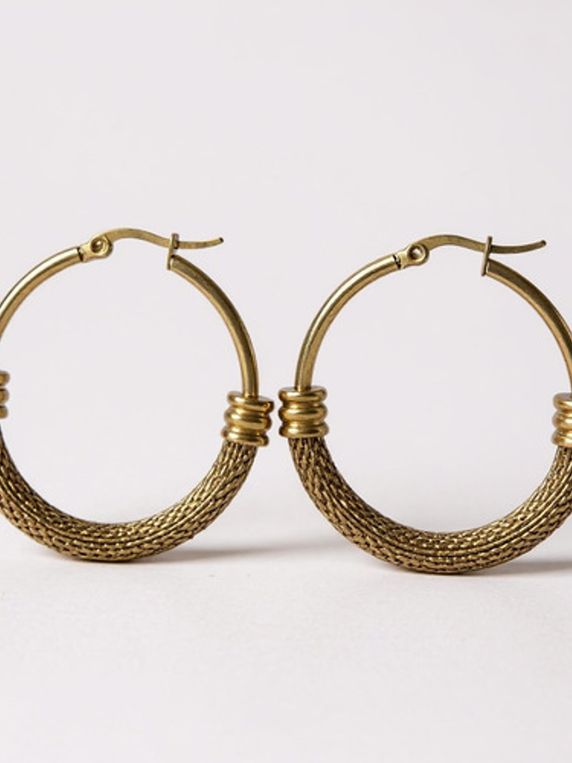 Aros Argollas Grandes Oro 18k Acero Inoxidable Orvia 4