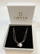 Collar Cadena Doble Con Perla Acero Inoxidable Caja Orvia - Miniatura 2