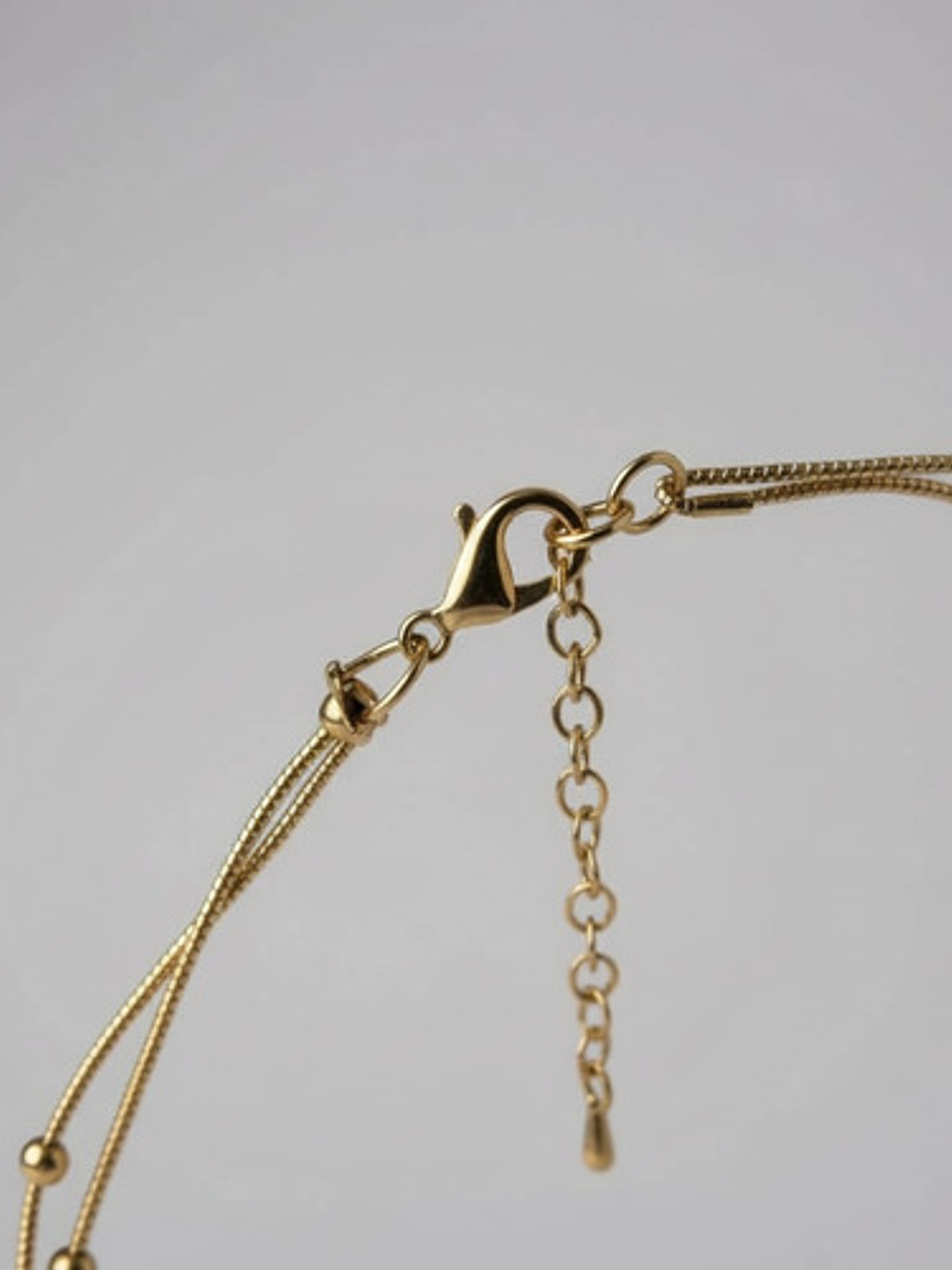 Collar Cadena Doble Con Perla Acero Inoxidable Caja Orvia 5