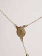Collar Rosario Dorado Con Cruz Acero Inoxidable Mujer Orvia - Miniatura 2
