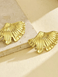 Aros De Flor Zarcillos Aretes De Acero Inoxidable Oro Mujer - Miniatura 2