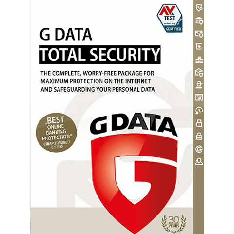 G DATA TOTAL SECURITY (PC, ANDROID, MAC, IOS) - 1 DEVICE 1 YEAR - G DATA KEY - GLOBAL