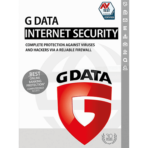 G DATA INTERNET SECURITY (PC, ANDROID, MAC, IOS) 3 DEVICES 1 YEAR - G DATA KEY - GLOBAL