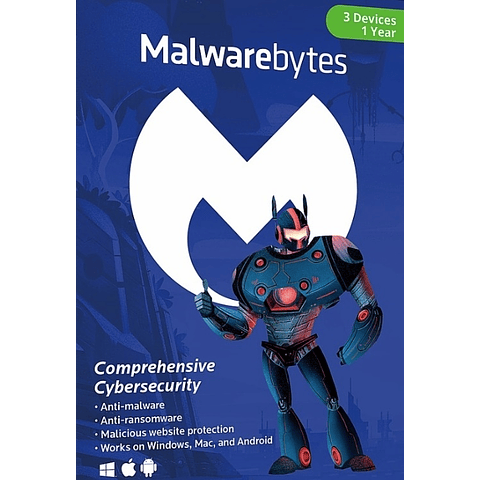 MALWAREBYTES ANTI-MALWARE PREMIUM (3 DEVICES, 1 YEAR) - PC, ANDROID, MAC - KEY (GLOBAL)