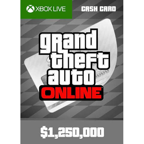 GRAND THEFT AUTO ONLINE: GREAT WHITE SHARK CASH CARD 1 250 000 XBOX LIVE KEY GLOBAL