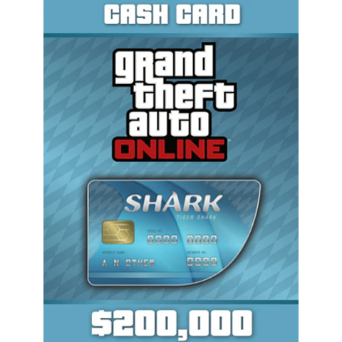 GRAND THEFT AUTO ONLINE: TIGER SHARK CASH CARD 200 000 PC ROCKSTAR KEY GLOBAL